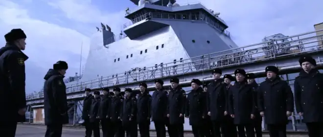 Российский боевой ледокол «Иван Папанин» выходит на испытания