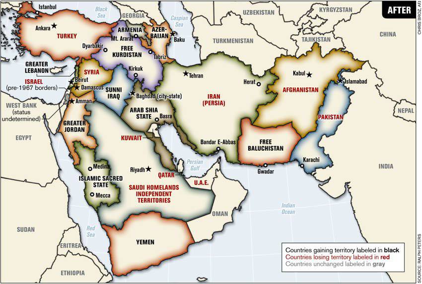 Карта иран сирия израиль