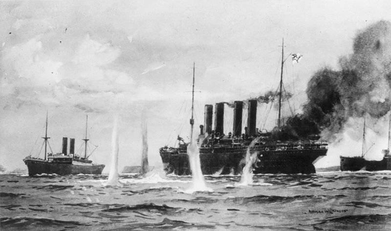 Боевые действия на морских театрах в 1914 году: Северное и Средиземное моря
