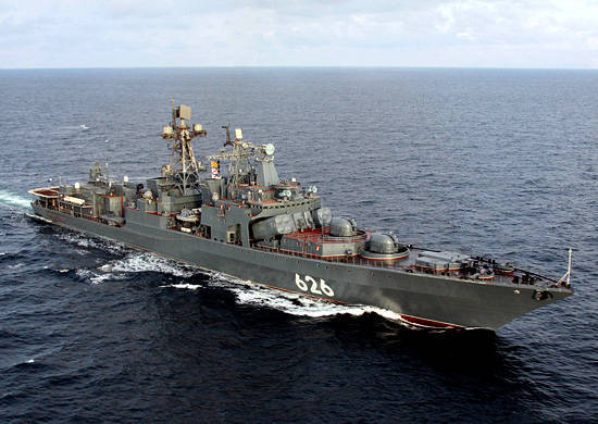 БПК «Вице-адмирал Кулаков» вошел в состав оперативного соединения кораблей ВМФ России в Средиземном море