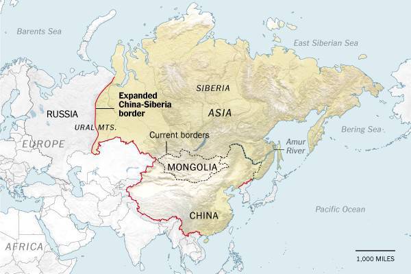 В «Нью-Йорк Таймс» объяснили, почему Китай отберёт у русских Сибирь