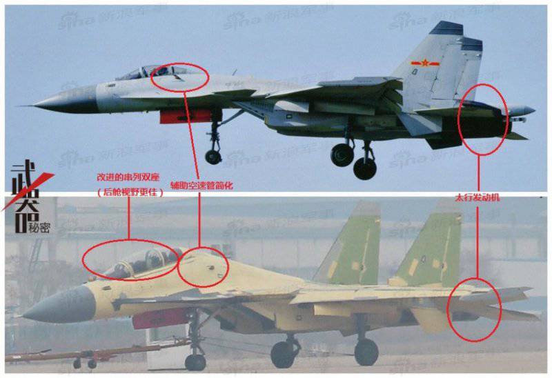 Развитие самолетов на базе Су-27 в Китае