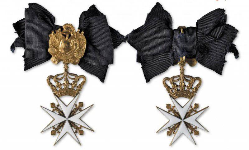 Ордена и медали Российской империи. Орден Святого Иоанна Иерусалимского (Мальтийский крест)