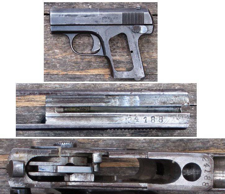 Жилетный пистолет Дрейзе калибра 6,35 мм (Dreyse 6.35mm Vest Pocket Pistol) и его разновидности