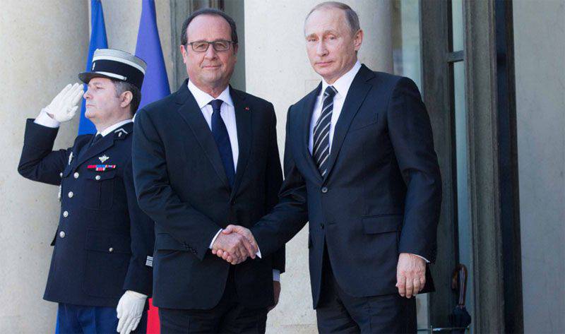 Президенты России и Франции договорились о координации действий в антитеррористической борьбе