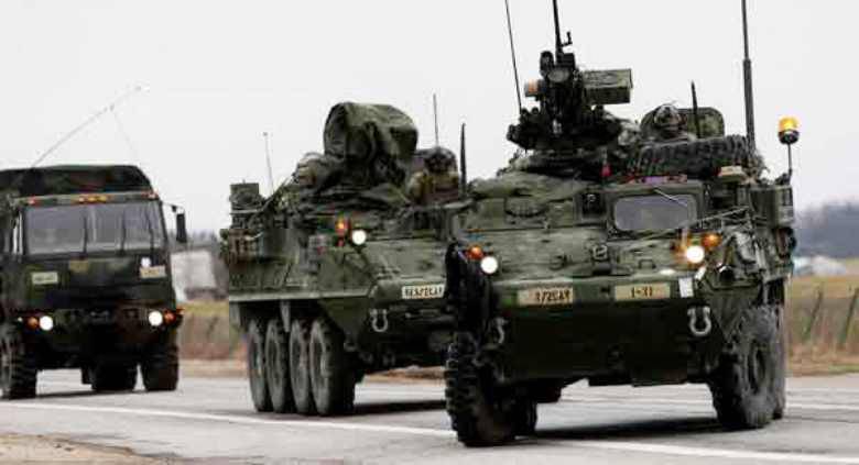 В Литву вслед за ротационными силами прибыла военная техника