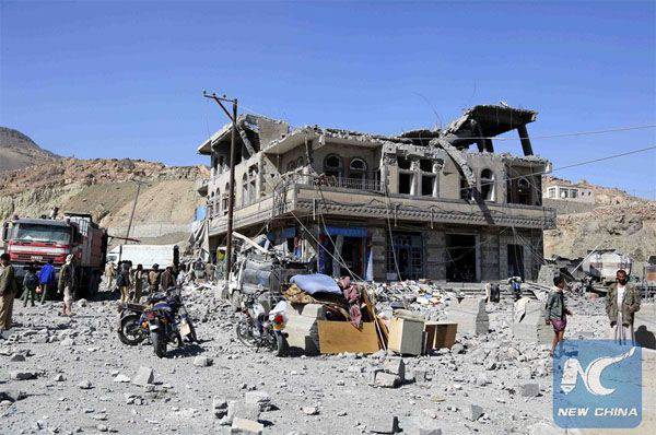 Авиация саудовской коалиции разбомбила здание полицейского участка в Сане (Йемен)