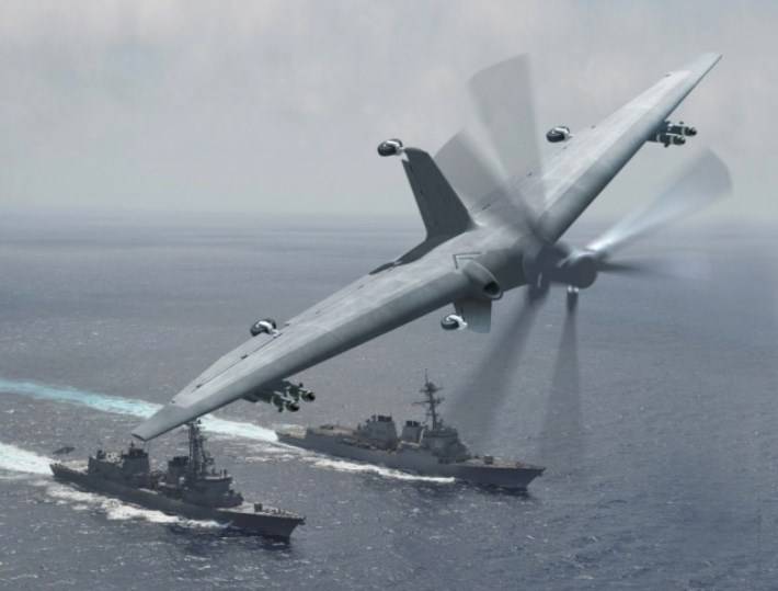 В США разрабатывается «тейлситтер» – дрон вертикального взлета и посадки на хвост