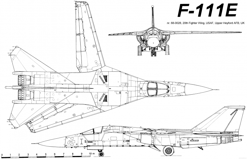 Тактический бомбардировщик General Dynamics F-111 Aardvark