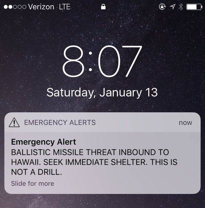 Губернатор штата Гавайи объяснил причину ложной ракетной тревоги
