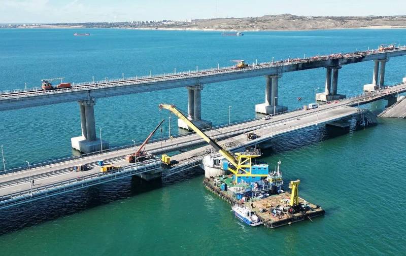Deputy Prime Minister of the Russian Federation told and showed, How is the work on the restoration of the Crimean bridge going?