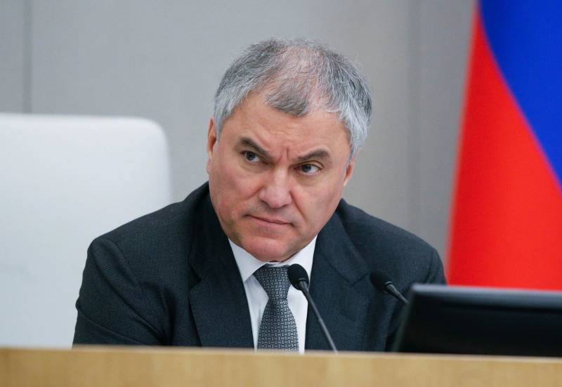 State Duma Speaker Vyacheslav Volodin warned the West about the consequences of supplying offensive weapons to Ukraine