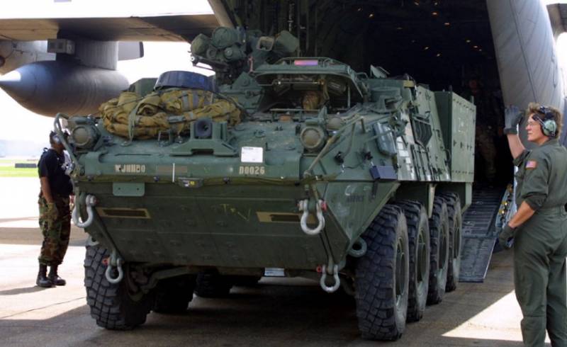 Предназначенные для Украины американские боевые машины Stryker прибыли в Германию