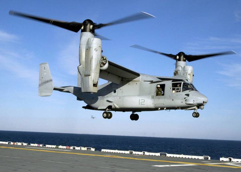 American tiltrotor Osprey crashed off Yakushima Island in Japan