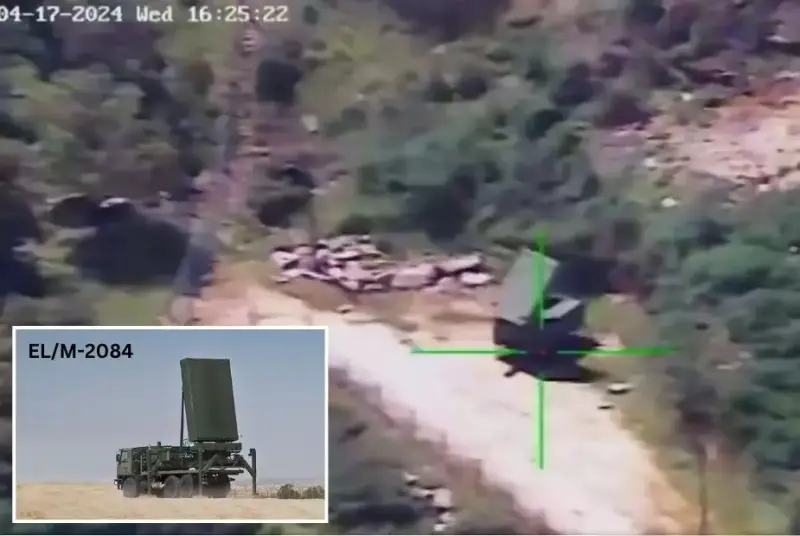 Footage of the destruction of a key radar of the Israeli Iron Dome missile defense system is shown