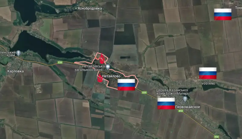 Под натиском российских войск противник вынужден отступать в западную часть Нетайлово