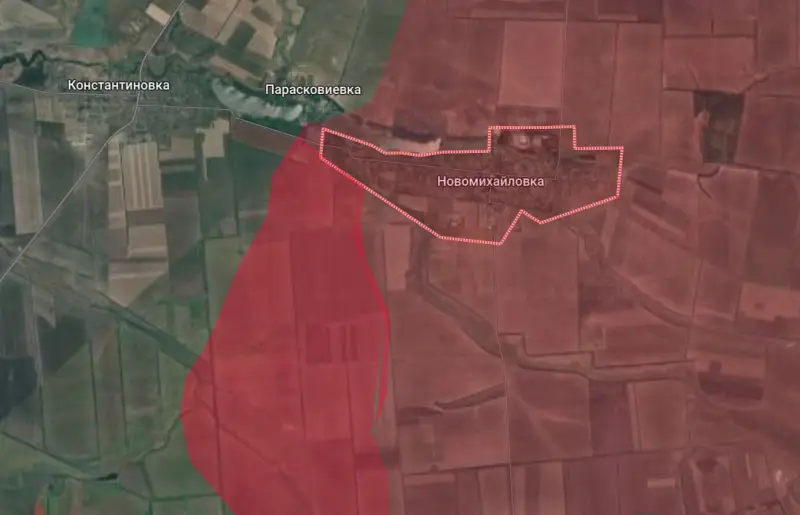 Las Fuerzas Armadas rusas avanzaron a lo largo de un ancho de frente de aproximadamente 7 km al suroeste de Novomikhailovka liberado