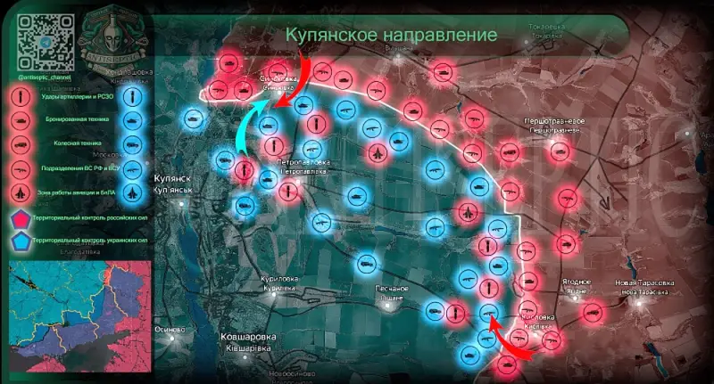 据悉，俄军已完全攻占扎波罗热方面军库皮扬斯克方向的基斯洛夫卡