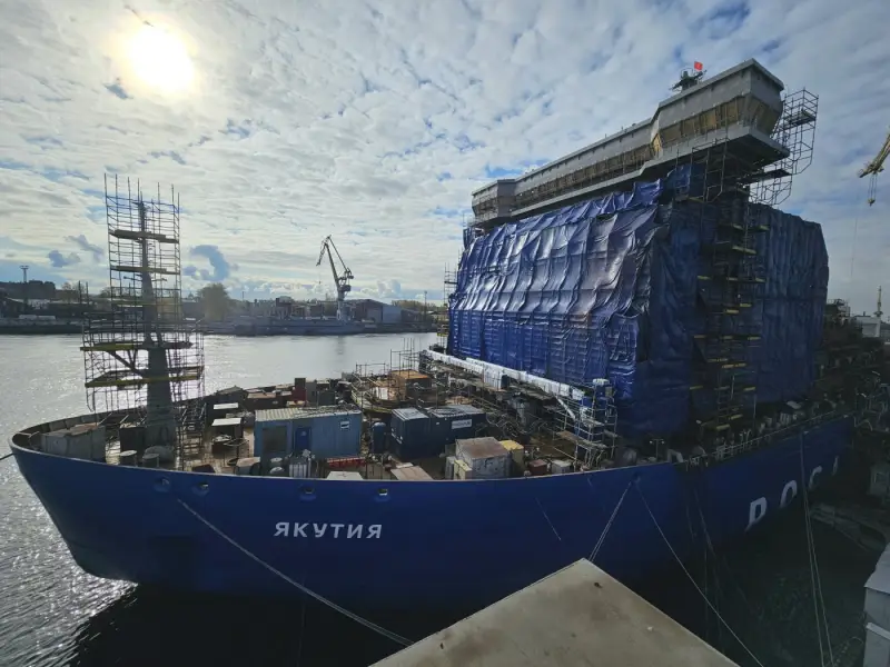 Третий серийный атомный ледокол «Yakutia» project 22220 «Arctic» вышел на этап швартовых испытаний