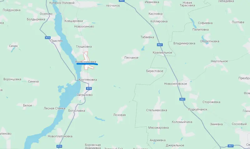 The Russian Armed Forces are approaching the village of Kolesnikovka in the Kupyansky direction in the Kharkov region