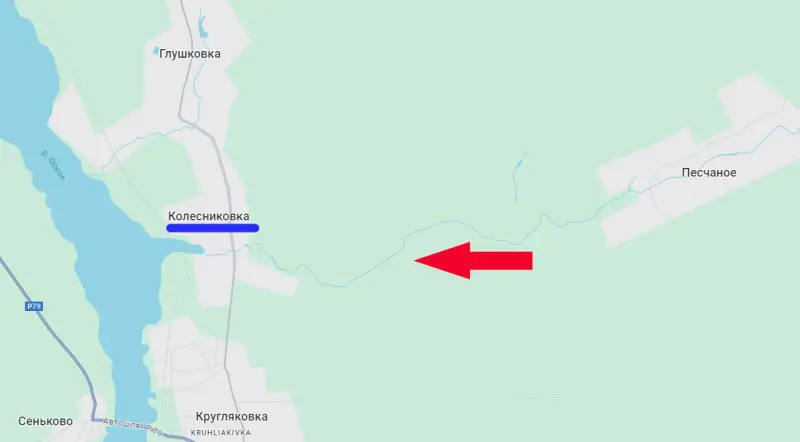 Les forces armées russes s'approchent du village de Kolesnikovka en direction de Kupyansky, dans la région de Kharkov.