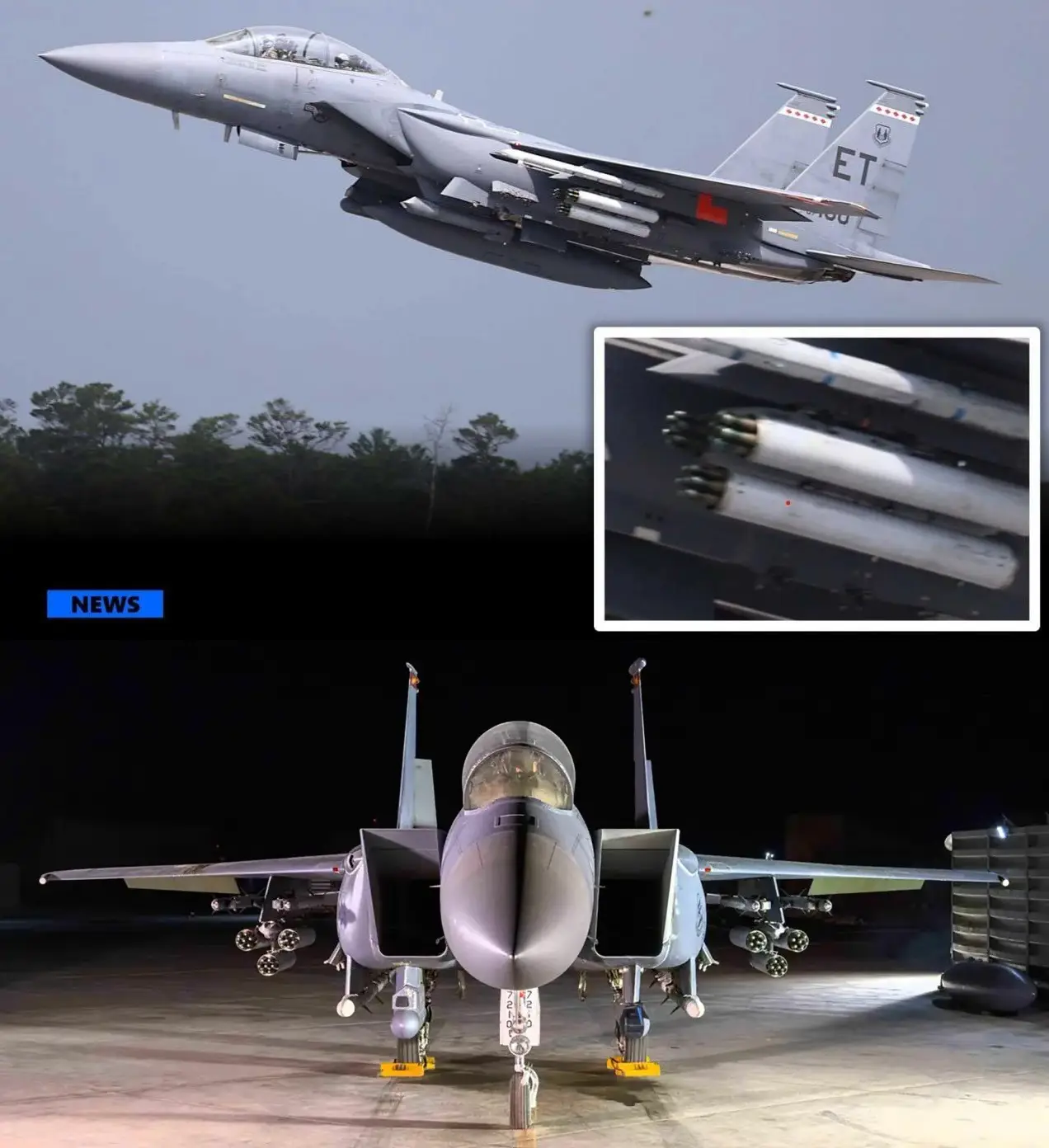 F-15E с блоками ракет AGR-20 APKWS II F-15E с блоками ракет AGR-20 APKWS II