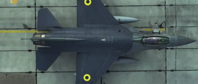 Показаны кадры поражения FPV-дроном истребителя F-16 ВС ВСУ