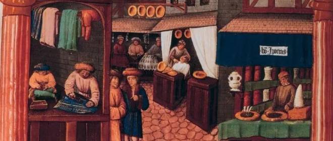 التجار في العصور الوسطى