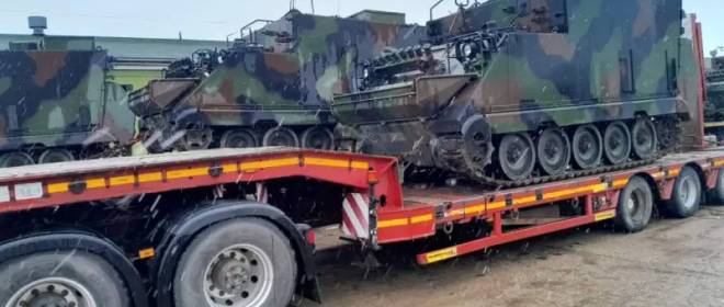 Lituania suministró a Ucrania el segundo lote de vehículos de mando y estado mayor M577 este mes.