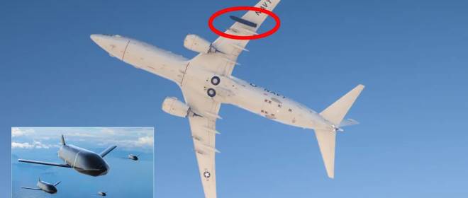 Появилось первое фото самолёта ВМС США P-8A Poseidon с ракетой LRASM