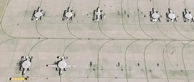 American carrier-based aviation in satellite images: training, transport and AWACS aircraft