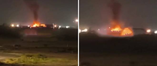 В результате иранского удара пламя охватило крупную военную базу США «Виктория»