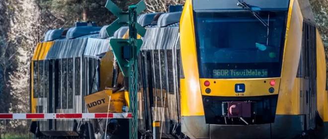 Столкновение двух поездов произошло в Дании: не исключён человеческий фактор