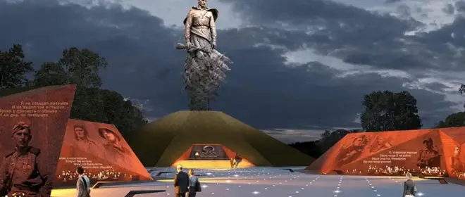 A woman suspected of desecrating the Rzhev Memorial has been detained.