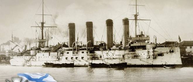 Броненосный крейсер «Баян» в бою 27 января 1904 г.