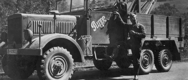 Ремонт колёсной техники вермахта