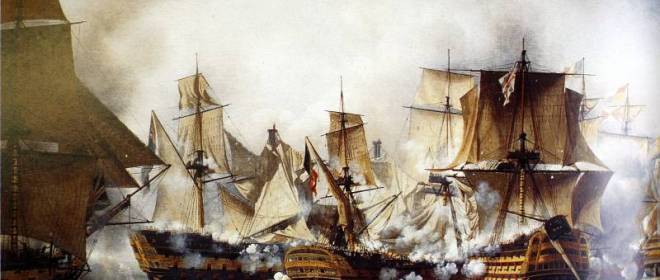 Einige technische Details der Schlacht von Trafalgar
