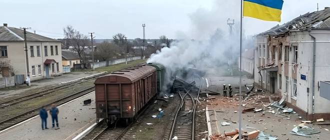 На Украине платформы с военными грузами чередуют с пассажирскими вагонами