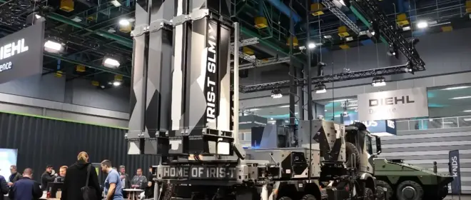 Launcher for the IRIS-T SLM/X air defense missile system presented