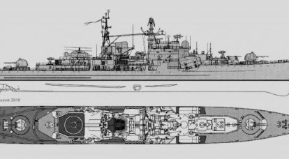 駆逐艦アベニュー956。 技術条件の概要