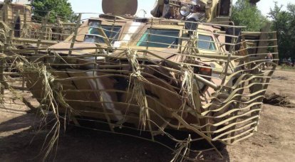 Protezione improvvisata dei veicoli corazzati ucraini