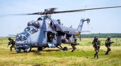 运输和战斗直升机Mi-35。 信息图表