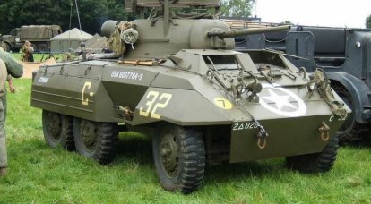 第二次世界大战的轮式装甲车。 20的一部分。 装甲车M8（美国）