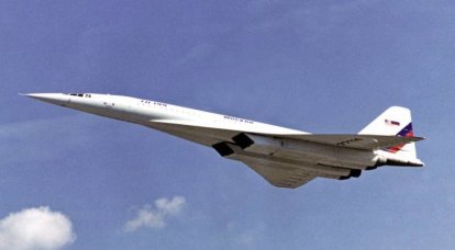 Proyecto de avión de pasajeros supersónico Tu-444. Infografia