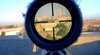 The sniper has registered a masterful "headshots" daring militant machine gunner