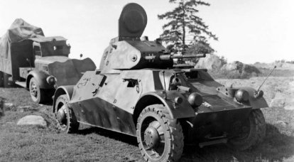 İkinci Dünya Savaşı'nın tekerlekli zırhlı araçları. 9’in bir parçası. İsveç zırhlı araç Pansarbil m / 39 Lynx