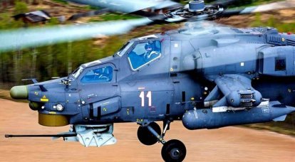 Il pilota Mi-28H ha rimosso la distruzione del serbatoio di militanti dalla distanza 3 di un chilometro