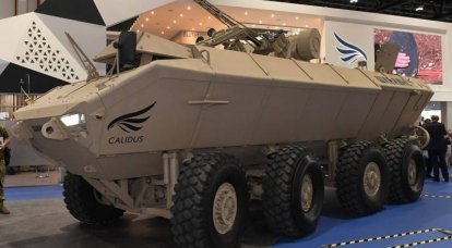 На IDEX-2019 показали бронетранспортёр Al-Wahash 8х8 с украинским "Штурмом"