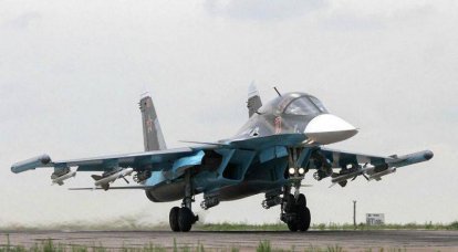 На военном аэродроме в Бутурлиновке (Воронежская область) при посадке перевернулся бомбардировщик Су-34