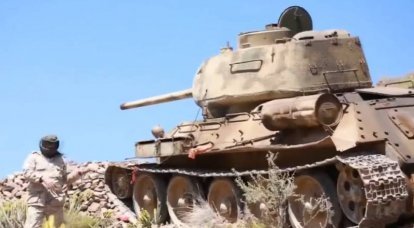 Танк Т-34 на службе в Йемене